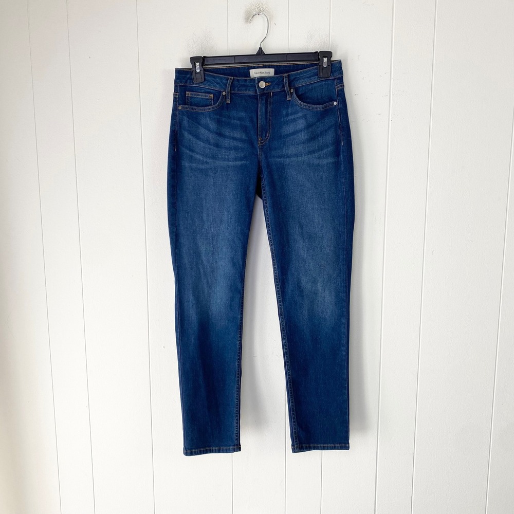 Calvin Klein Jeans Ultimate Skinny Dark Wash Blue Denim Size 12 x30